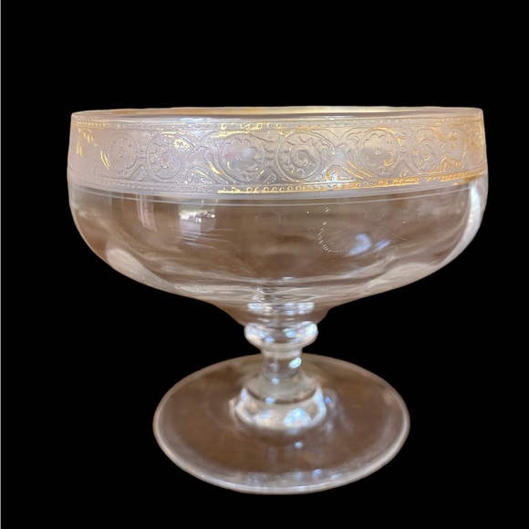 Vintage 1930s Minton Low Sherbet Glasses by Tiffin-Franciscan set of 4 - Picture 8 of 9